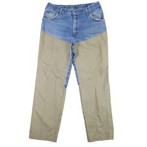 Cabelas Jeans Mens 36x32 Roughneck Blue Brush Double Knee Classic Fit Pants